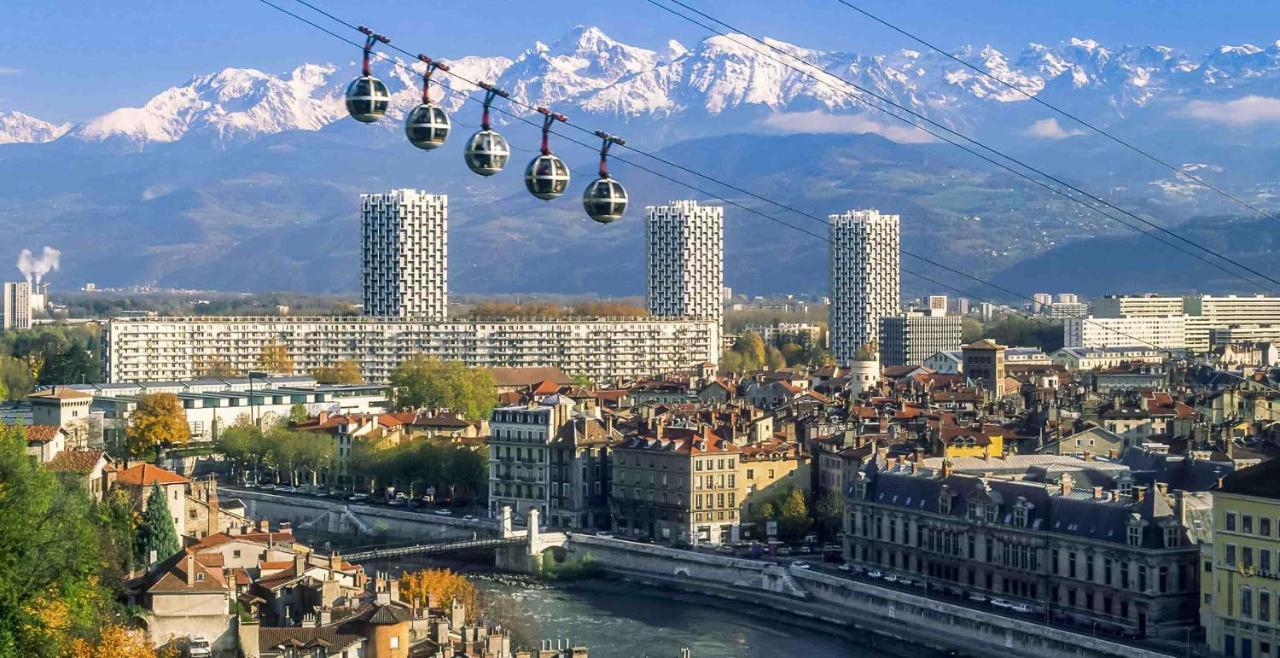 Logement Entier Grenoble Avec Vue Sur La Bastille Appartement Buitenkant foto